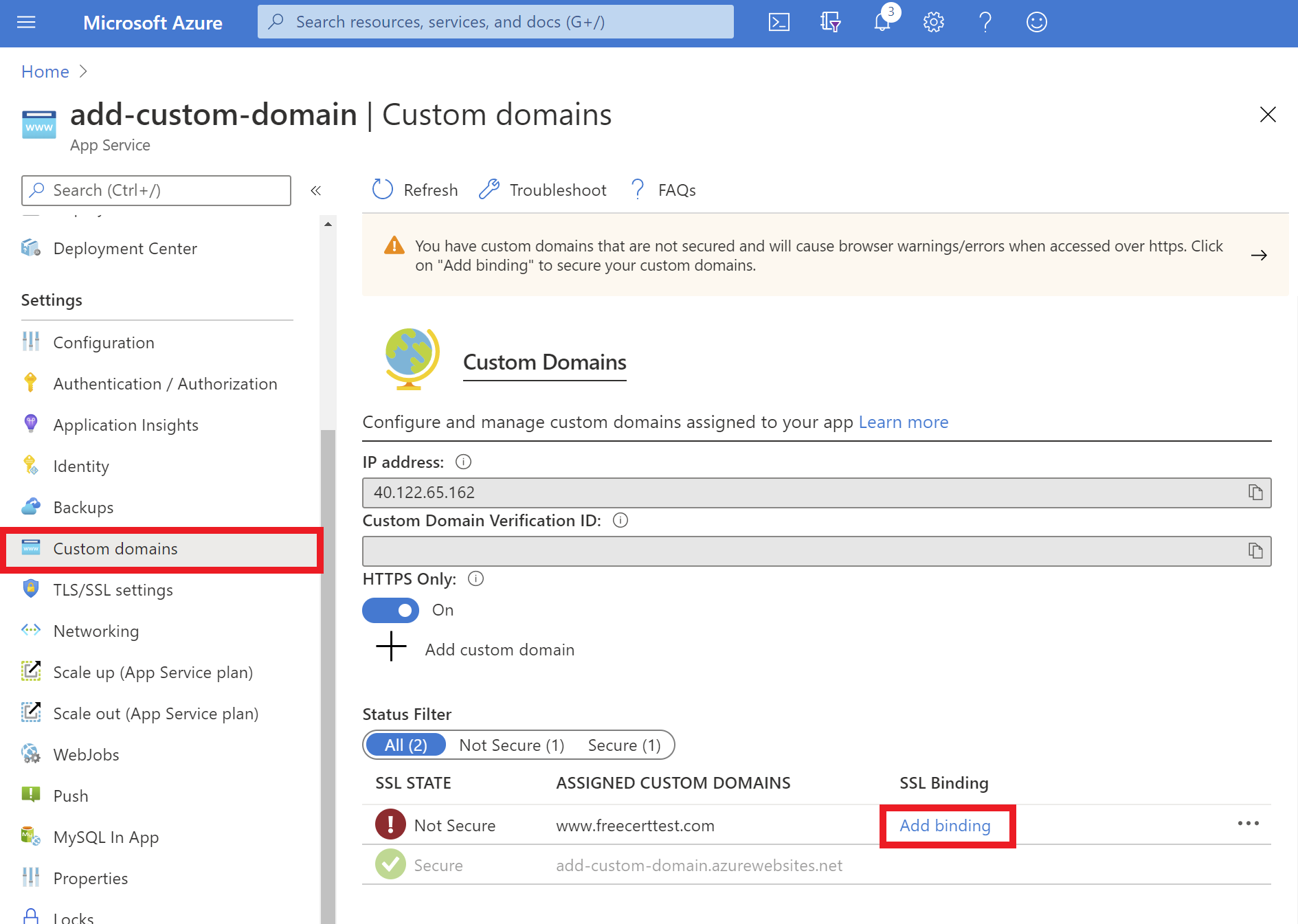 Custom Domain Verification ID