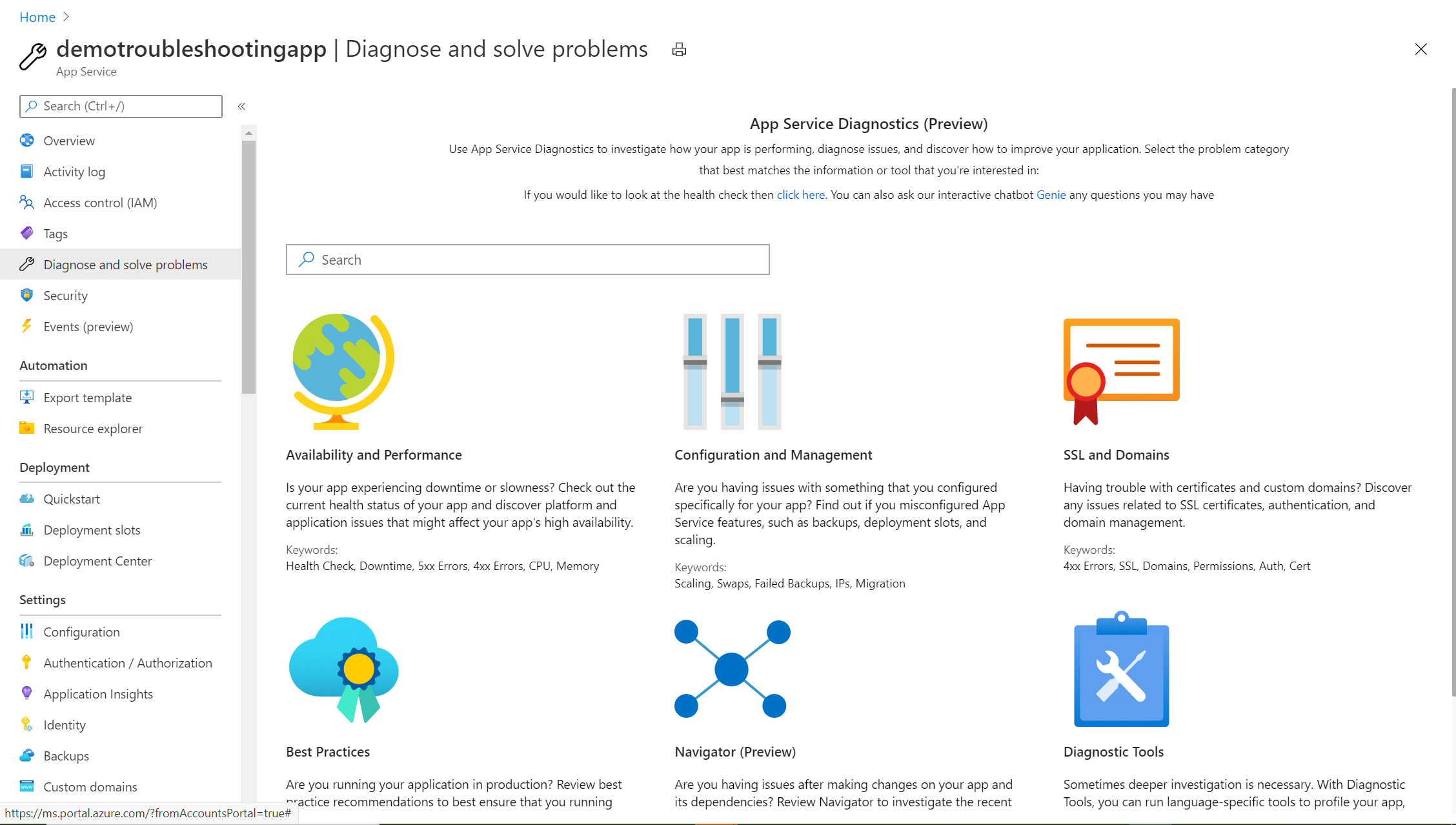 Diagnose Blade Overview