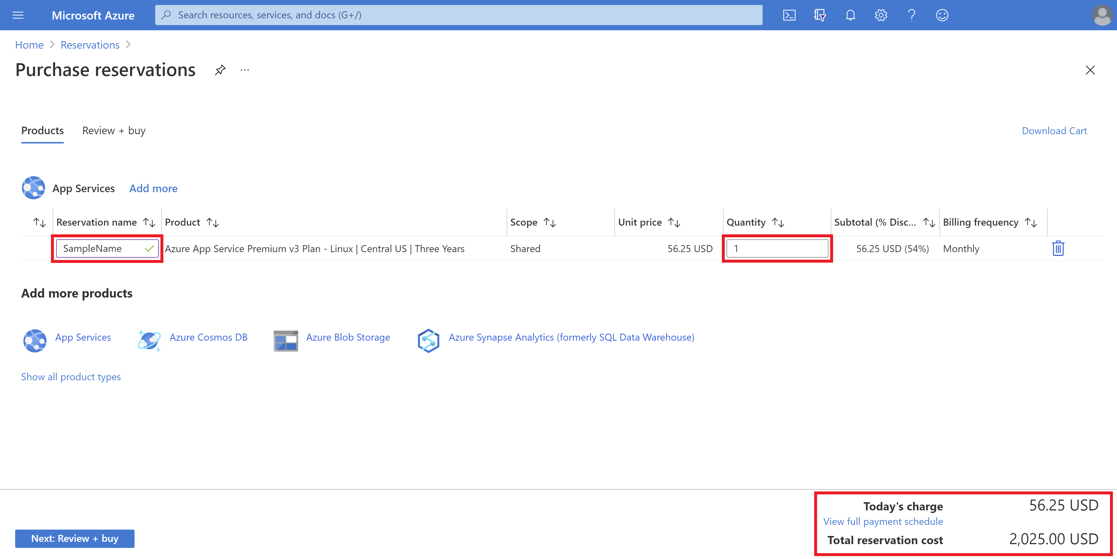 How to buy Reserved Instances - View Cart